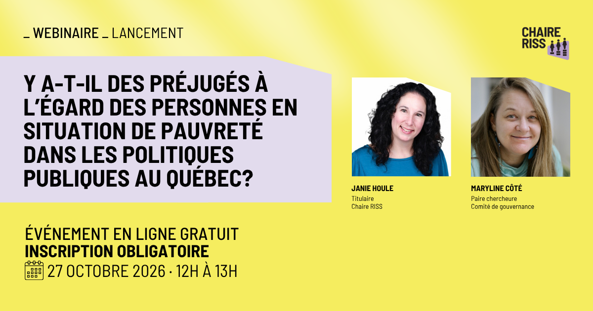 Y a-t-il des préjugés à l’égard des personnes en situation de pauvreté dans les politiques publiques au Québec?
