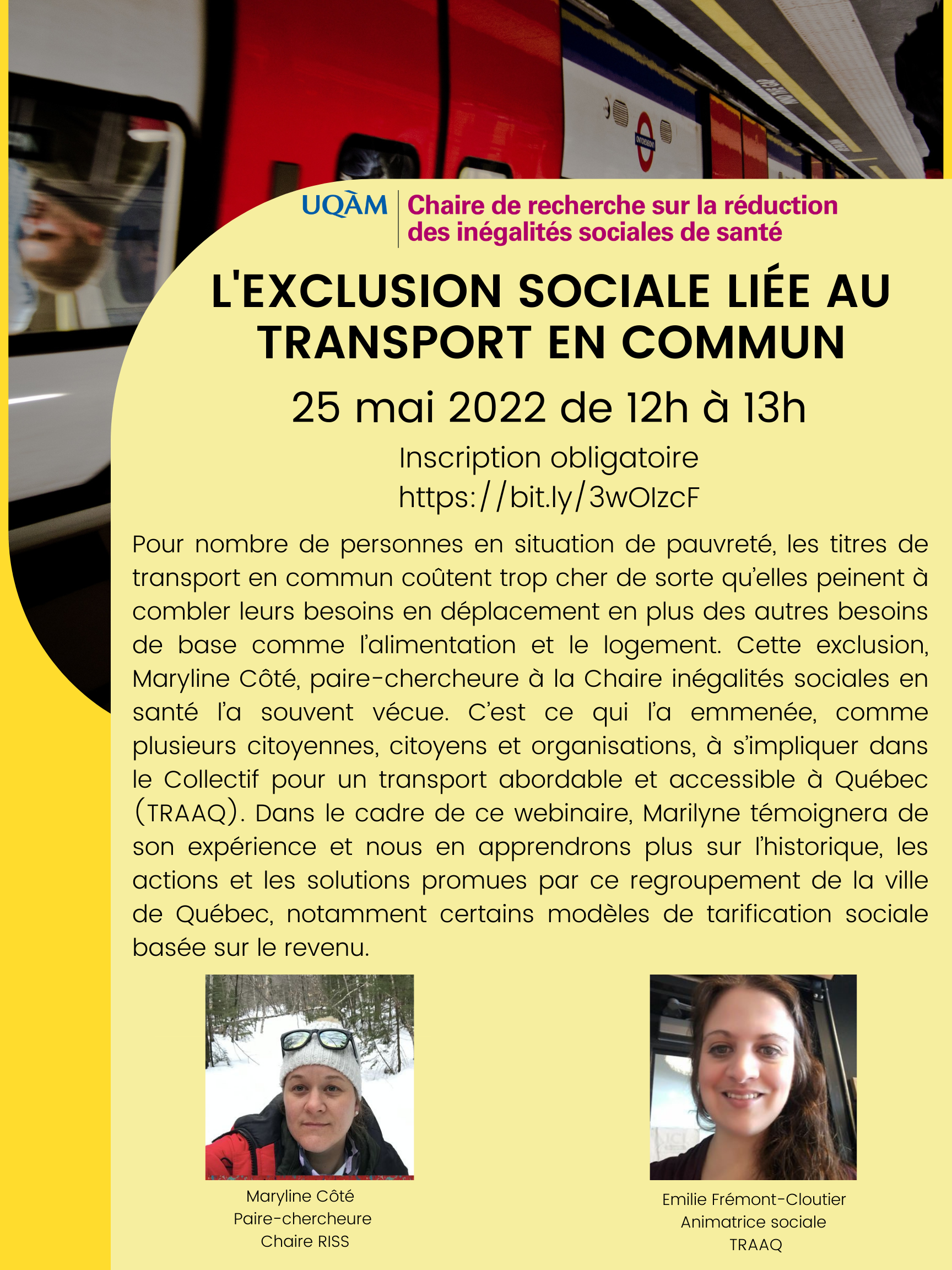 L&rsquo;exclusion sociale reliée au transport en commun